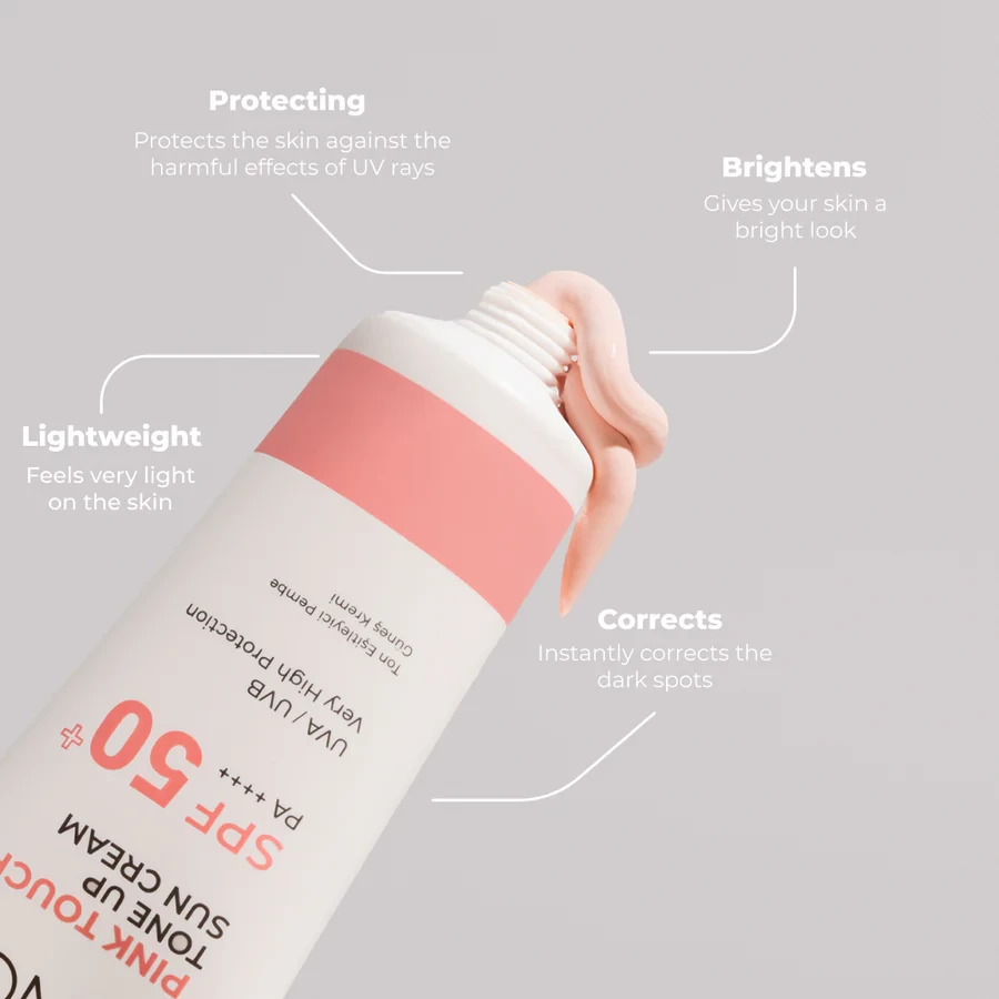 Krem kunder diellit Pink Touch Tone Up Sun Cream SPF 50+