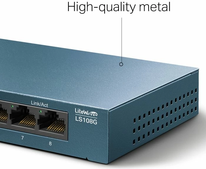 Switch TP-LINK LS108G 8-port Gigabit, gri
