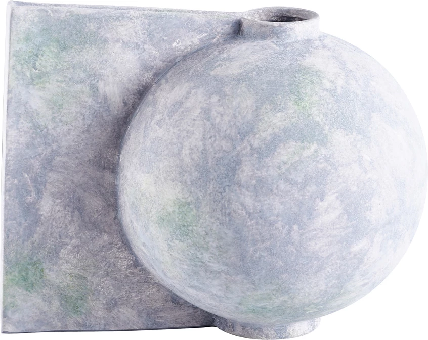 Vazo Alkistis, qeramike, gri, 30x23x25 cm
