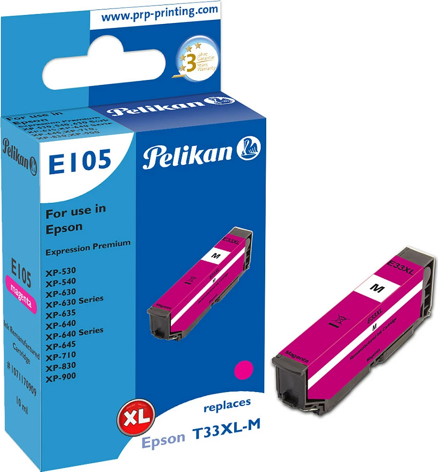 Kartrixh boje Pelikan E105 / T33XL-M (T3353) për Epson, XL, Magenta