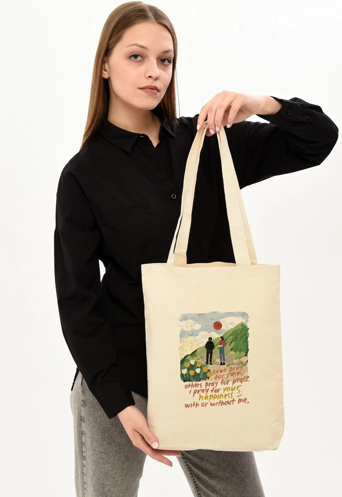 Torbë tote Zoozie Bags, 0540, ngjyrë krem