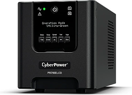 UPS CyberPower PR750ELCD, 0.75 kVA 675 W, Pure Sine, 6x C13, LCD, e zezë