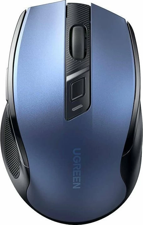 Maus wireless Ugreen MU006 2.4GHz 4000 DPI 6 butona, blu, me adapter USB