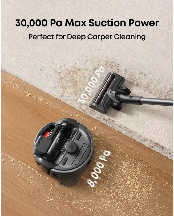 Robot fshesë me stacion vetë-zbrazës 3-në-1 Anker Eufy E20 (T2070G10), 30.000 Pa/8.000 Pa, qese 3 L