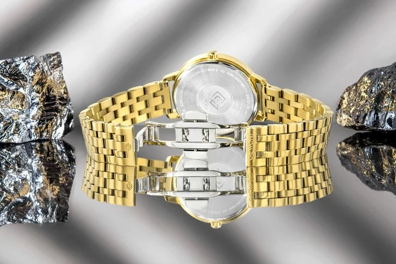 Orë dore për femra Giewont GW7370-B4, e zezë dhe e artë