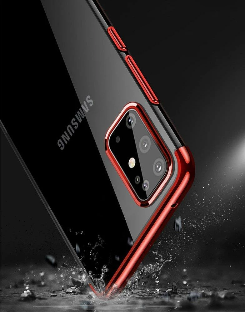 Mbështjellës Hurtel Clear Color 0.3mm për Samsung Galaxy A72, TPU, i tejdukshëm/zi