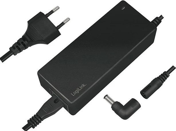 Adapter rryme për laptop LogiLink 90W, universal me 9 maja, i zi