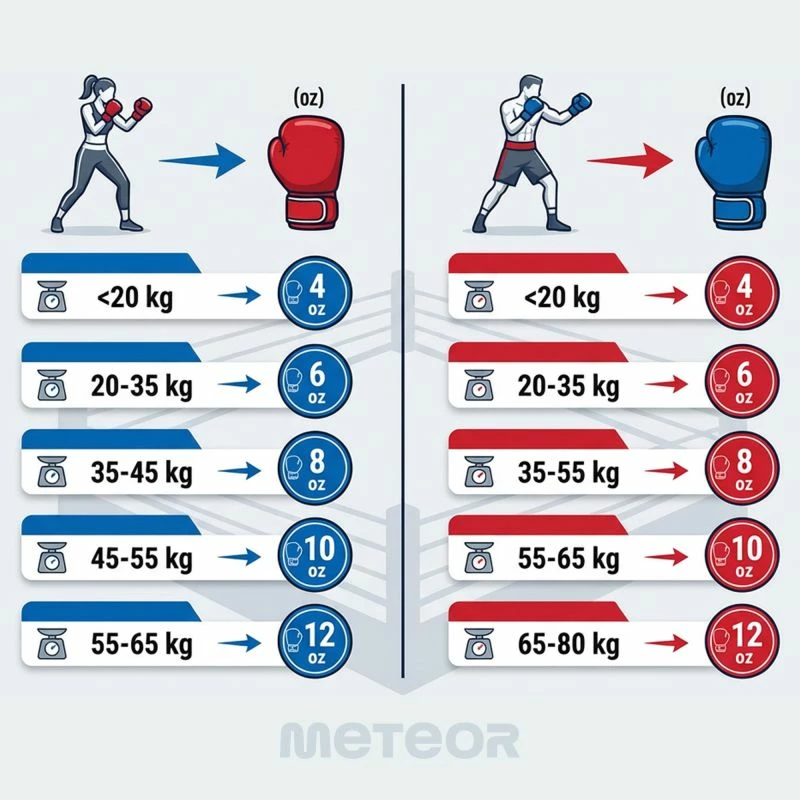 Doreza boksi për trajnime Meteor, unisex, 10 oz
