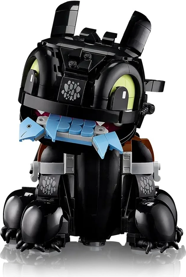 Set LEGO ICONS 10375 How to Train Your Dragon Toothless, për të rritur, i zi