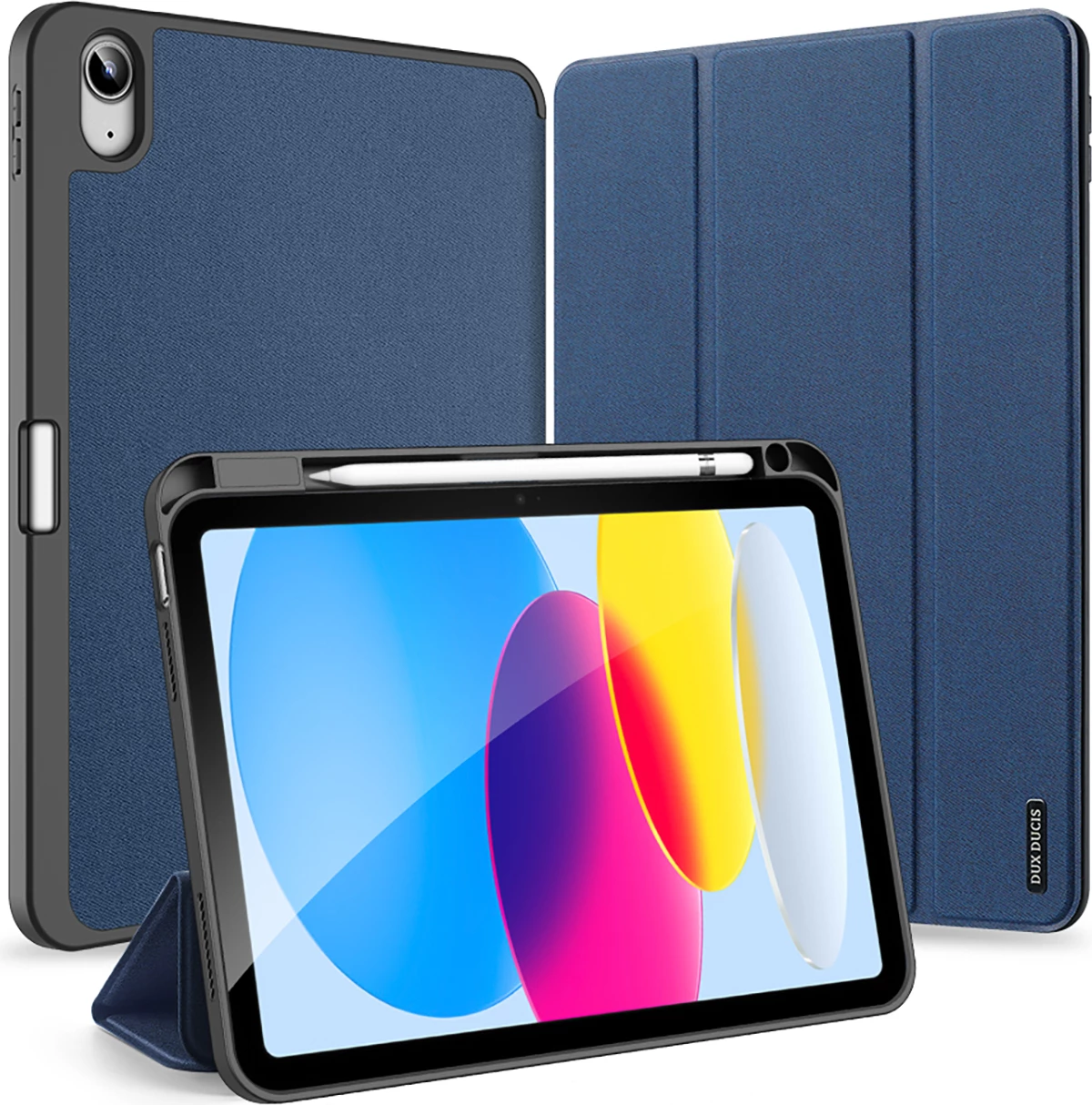 Mbështjellës tablet Dux Ducis Domo për iPad 10.9'' (2022, 10 gen), me stand, auto sleep, Blu