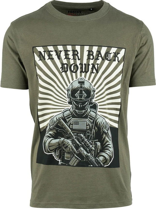Bluzë T-Shirt Fostex Garments T-shirt Never Back Down