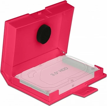 Kuti mbrojtëse DeLOCK Protection Box, për HDD 3.5", 112 x 162 mm, e kuqe
