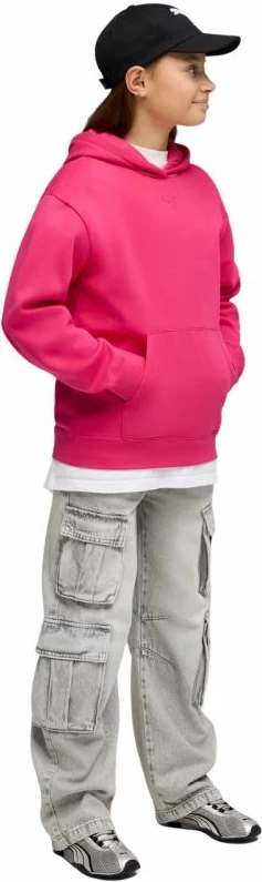 Duks për fëmijë Puma ESS Centered Cat Logo Relaxed Hoodie, fuchsia