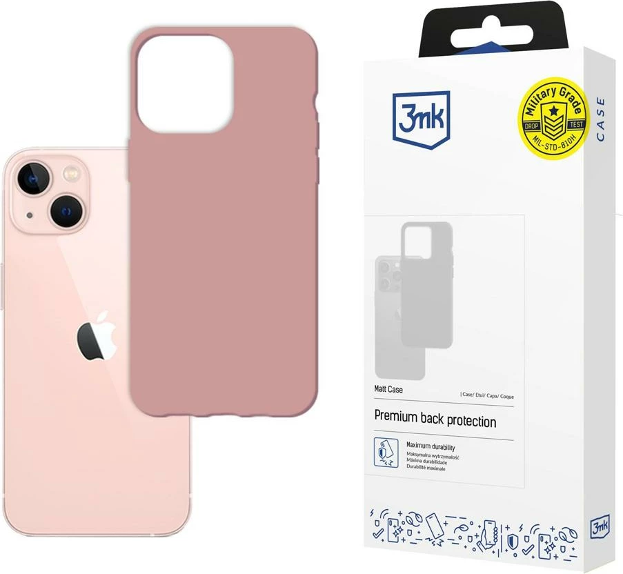 Mbështjellës, 3mk Protection, Matt Case për iPhone 14 Plus, TPU, rozë