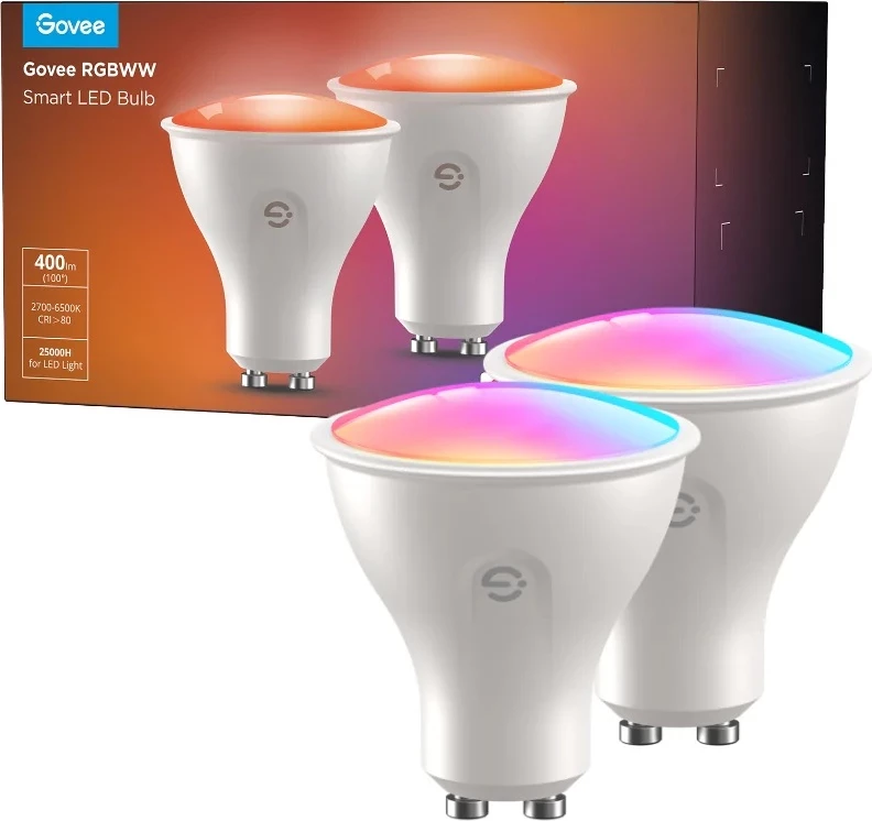 Llambë LED smart Govee B600D GU10 RGBWW 400 lm (2 copë)