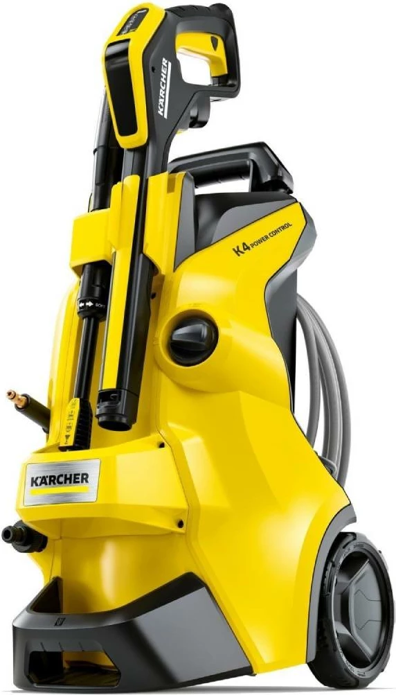 Larës me presion Kärcher K4 Power Control Flex Home EU, 130 bar, zorrë 8 m PremiumFlex, e verdhë