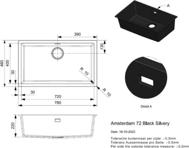 Lavaman graniti, Amsterdam 72, i zi