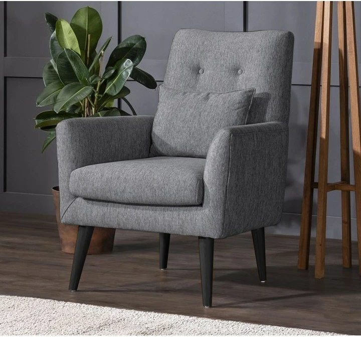 Set divan-krevat me karrige krahu, ngjyrë gri e errët, ARİA-TAKIM4-S 94216