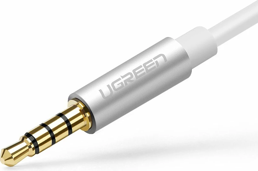Kabllo ndarëse Ugreen 30619, 3.5 mm mini jack, 20 cm, argjendtë