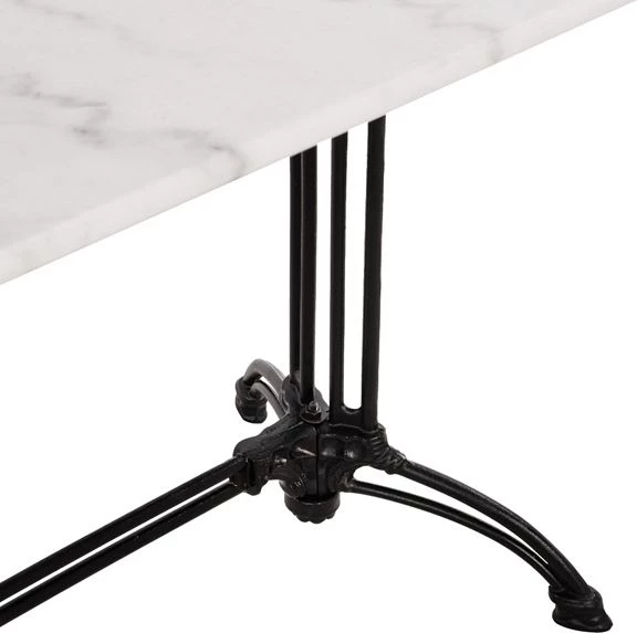 Tavolinë me 2 këmbë, bazë prej gize, FH5612, mermer, 110x70