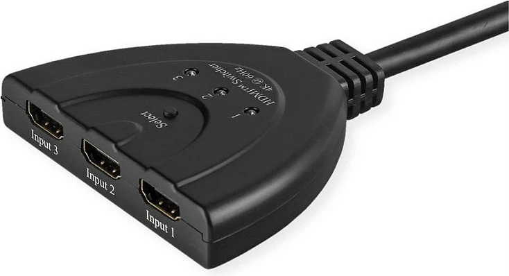 Switch HDMI VALUE 14.99.3567, 3x hyrje 1x dalje, 4K@60Hz, 0.5 m, i zi