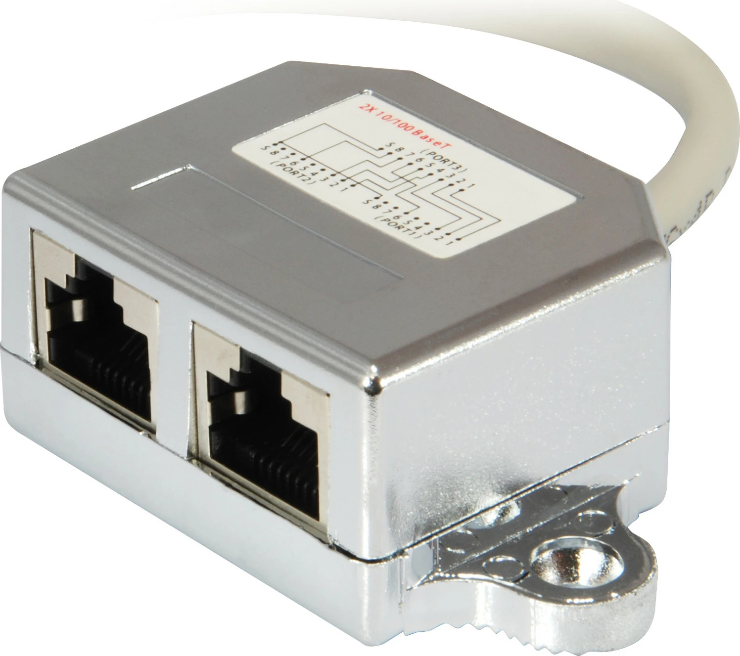 Splitter RJ45 EQUIP 2-Port Cat5e, 0.15 m, i argjendtë
