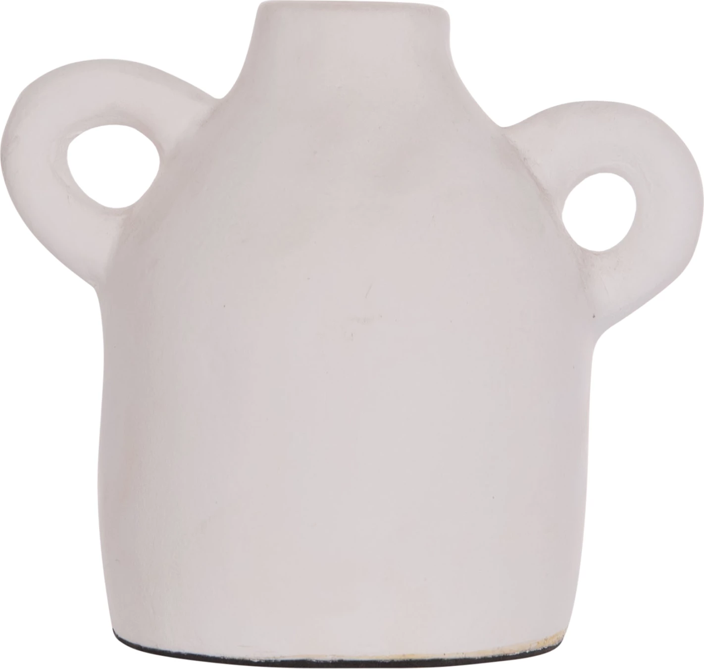 Vazo dekorative CLAYVON, terrakotë, ngjyrë e bardhë, 20x12x19cm