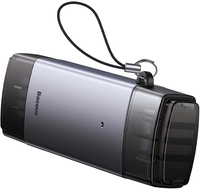 Lexues kartelash Baseus Lite Series WKQX060113, USB + USB-C, SD/TF, Gri