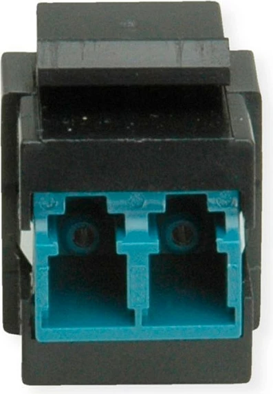 Adapter fibër optike ROLINE 21.17.0057, LC/LC Duplex, OS2 Single-Mode, qeramik, zi/turkez