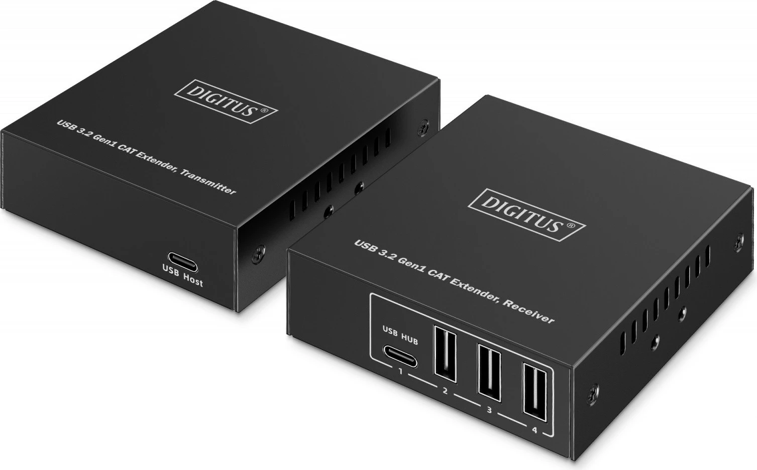 Set extender USB Digitus DA-73121, 3x USB-A, 1x USB-C, RJ45, 100m, i zi