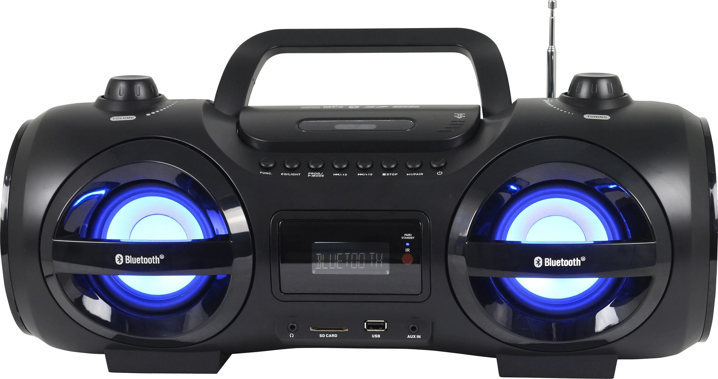 Altoparlant portativ REFLEXION CDR900BT, CD/USB/Radio FM, Bluetooth, Black/Orange