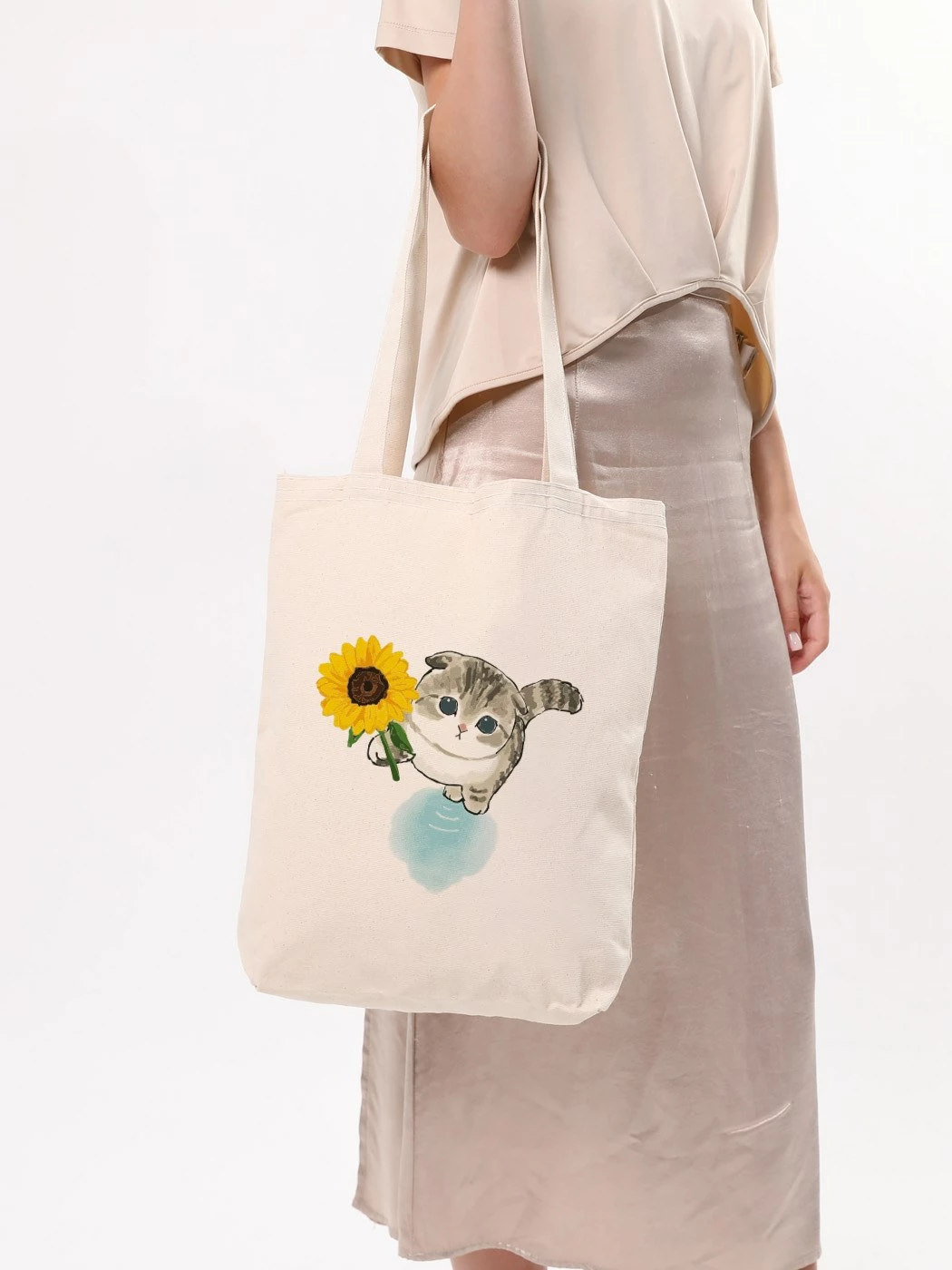 Çantë tote Zoozie Bags, 1614, ngjyrë krem