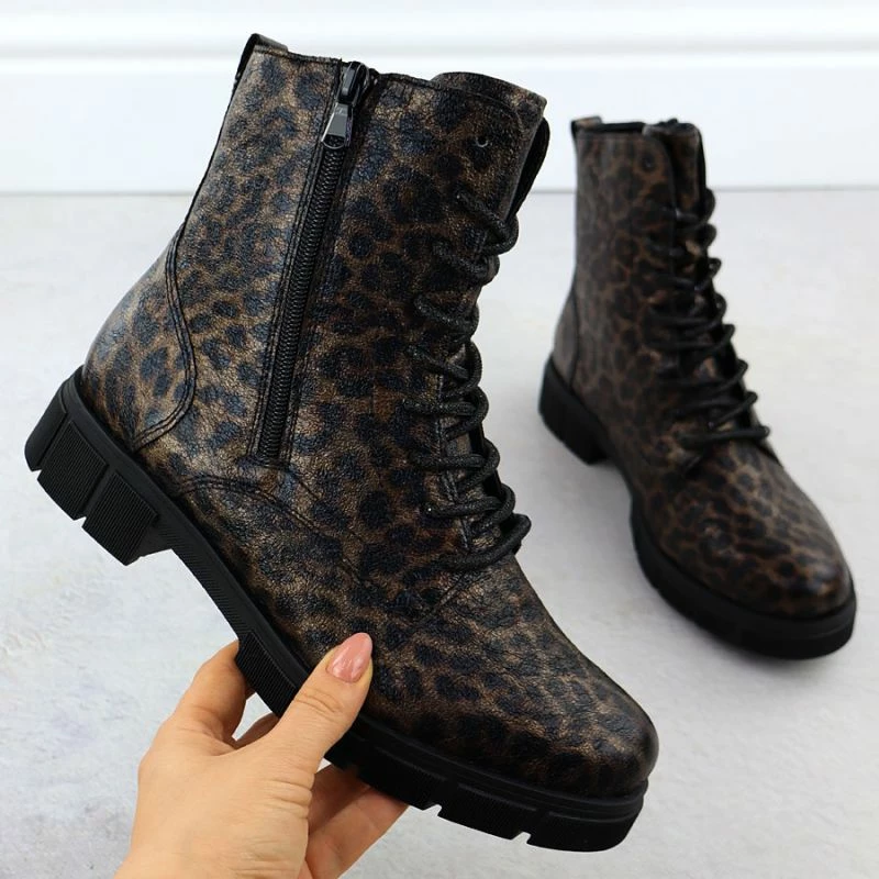 Çizme femra Rieker Remonte D2S72-90, leopard kafe