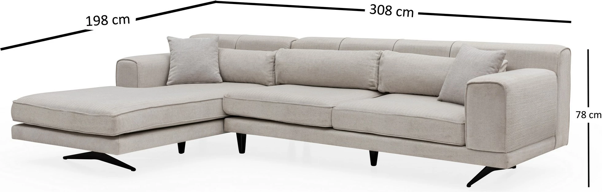 Këndare Jivago, kënd i majtë, bezhë, Atelier del Sofa