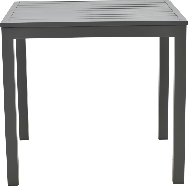 Tavolinë Kliton, alumin, ngjyrë gri e errët, 80x80x74cm