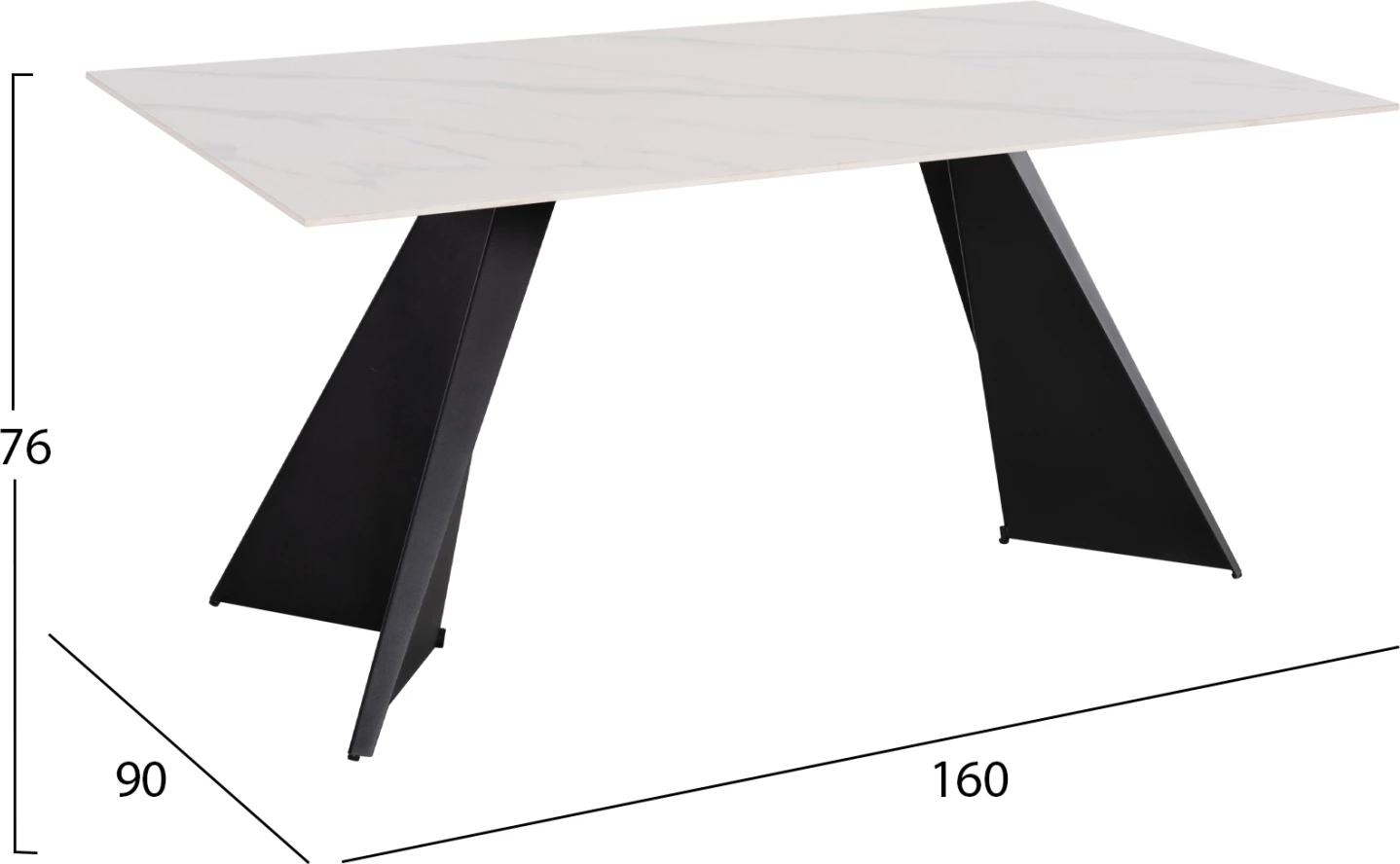 Tavolinë me karrige, 7 pjesë, FH21046, sipërfaqe qeramike, 6 karrige ngjyrë ecru