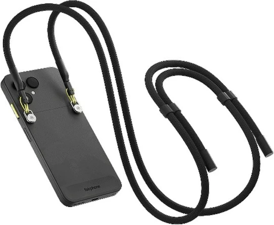 Litar lanyard Fairphone Gen. 6 Horizon Black për celular, i zi