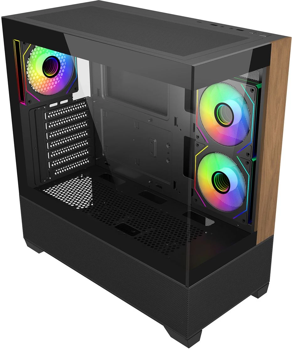 Cooler Master Elite 690 Wood (E690-KHNN-S00) - Mid Tower, Black