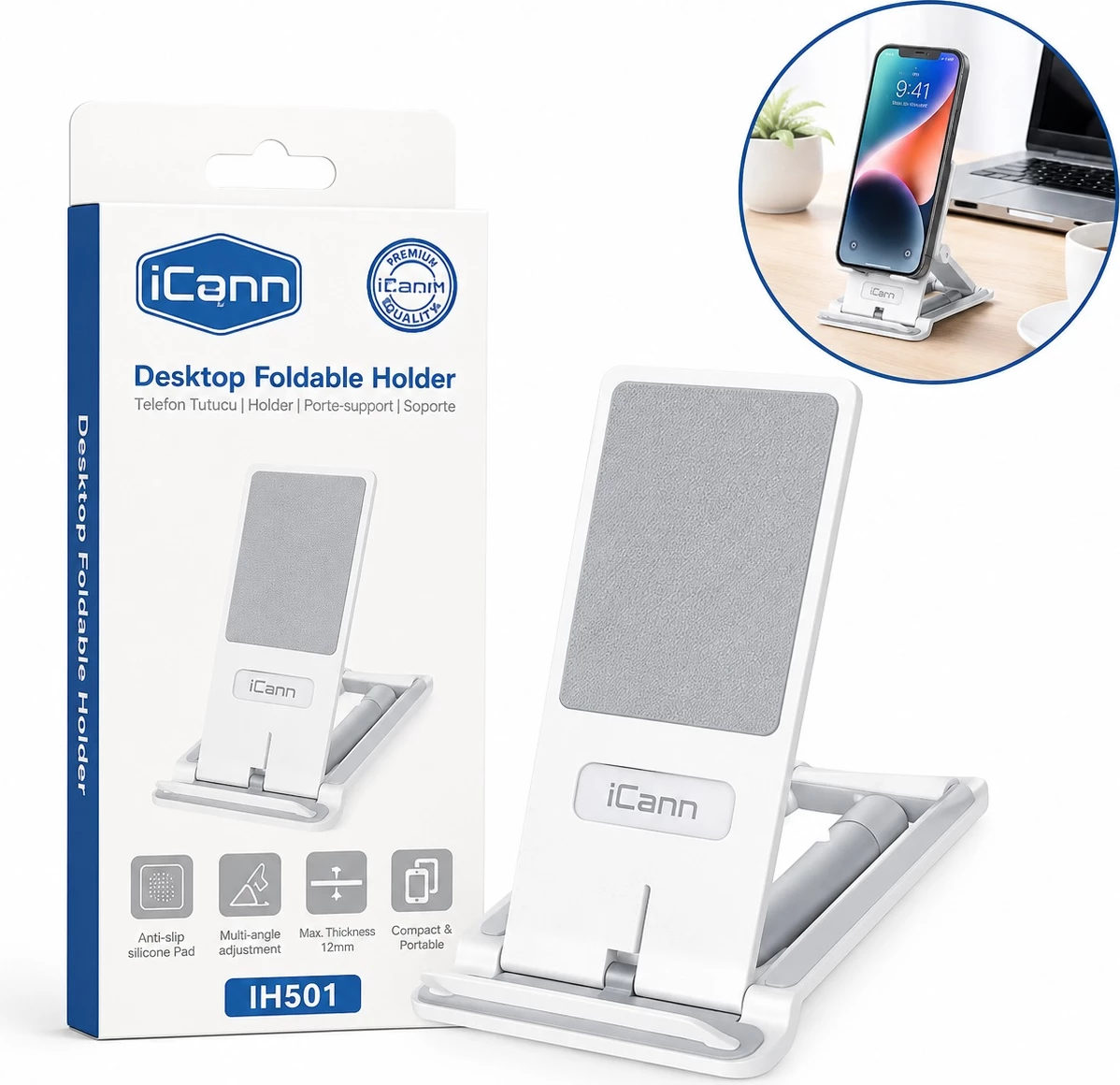 Mbajtëse Desktop iConn IH501 e Palosshme (Për Telefon/Tablet)