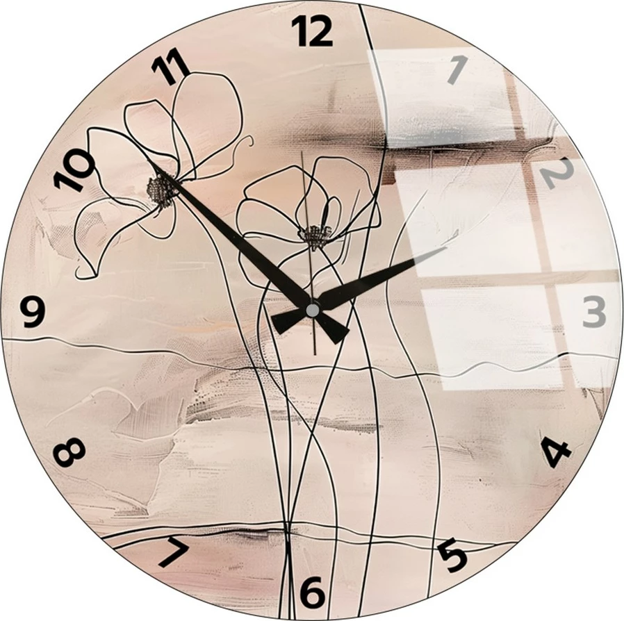 Orë muri dekorative prej qelqi, Wallity Huhu343, 40x40cm