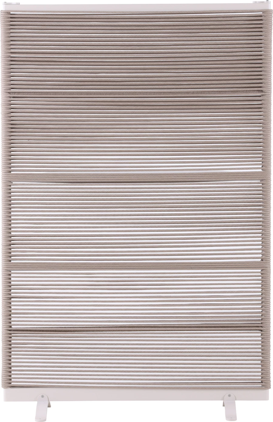 Ndarës dekorativ DELANOR, alumin ngjyrë fildishi, litar bezhë, 120x178.5cm