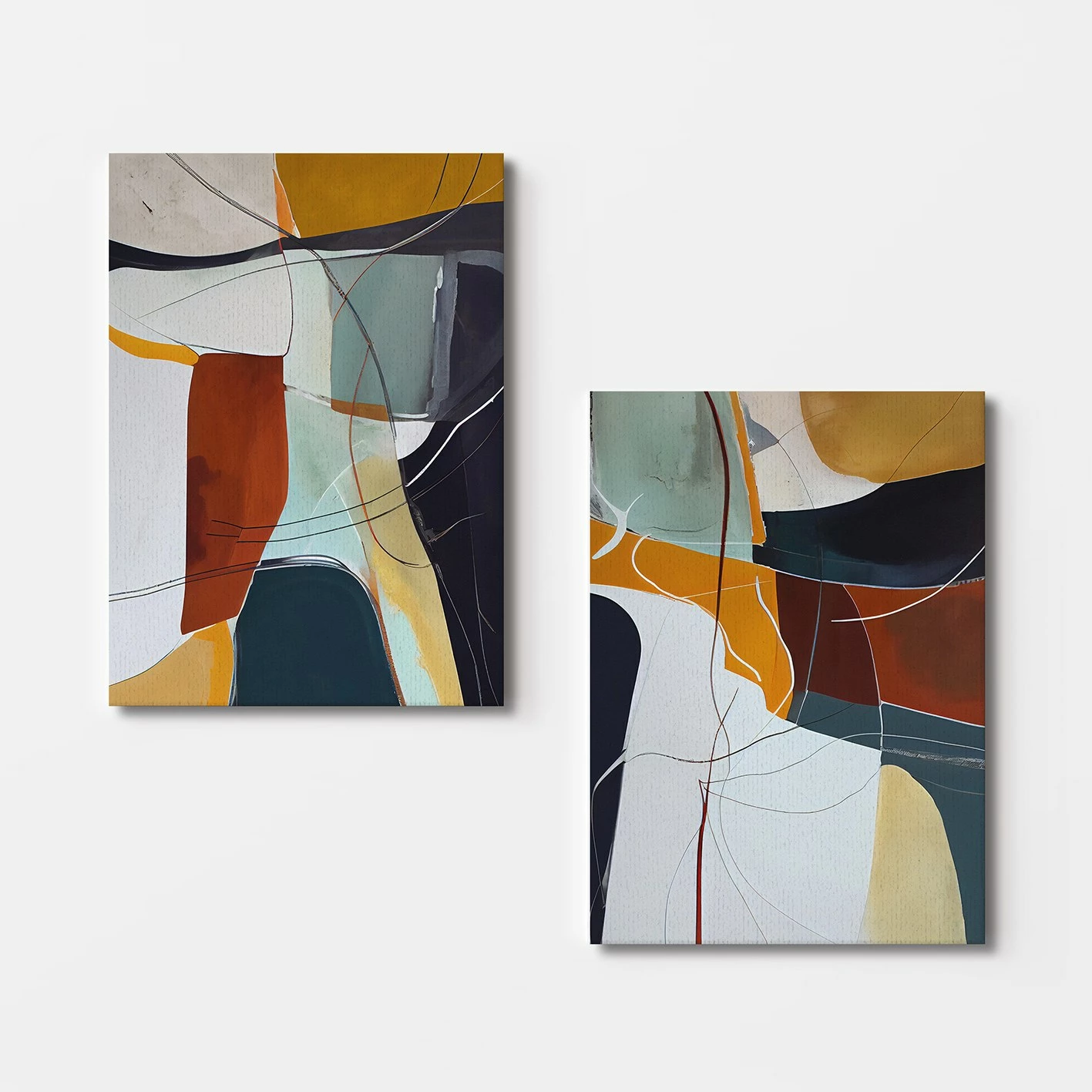 Pikturë dekorative në kanavacë (2 copë), Wallity, 2KNV4354, 50x70cm