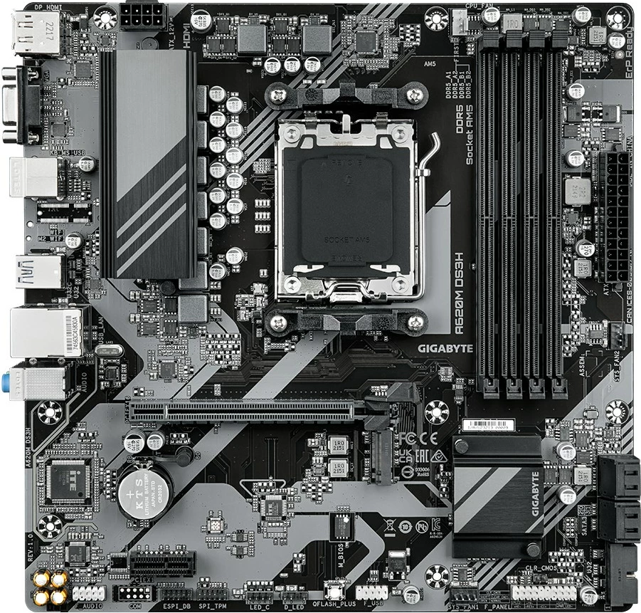 Pllakë amë Gigabyte A620M DS3H, Socket AM5, DDR5, micro ATX