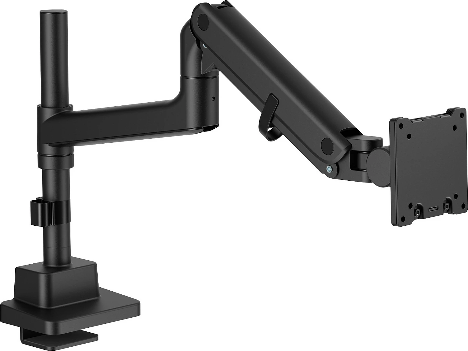 Mbajtëse monitori Digitus Single Monitor Mount, deri 57", 27 kg, VESA 75x75/100x100, clamp, e zezë