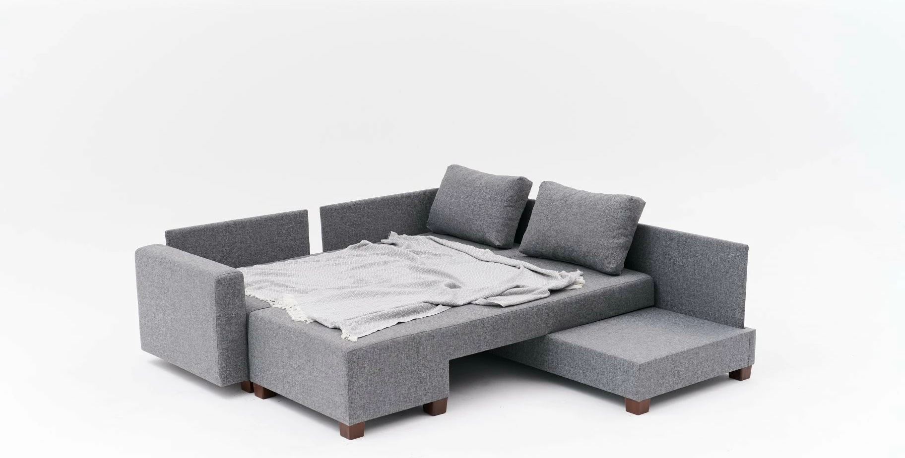 Kënd-sofë krevate Atelier del Sofa, Ali majtas, ngjyrë gri