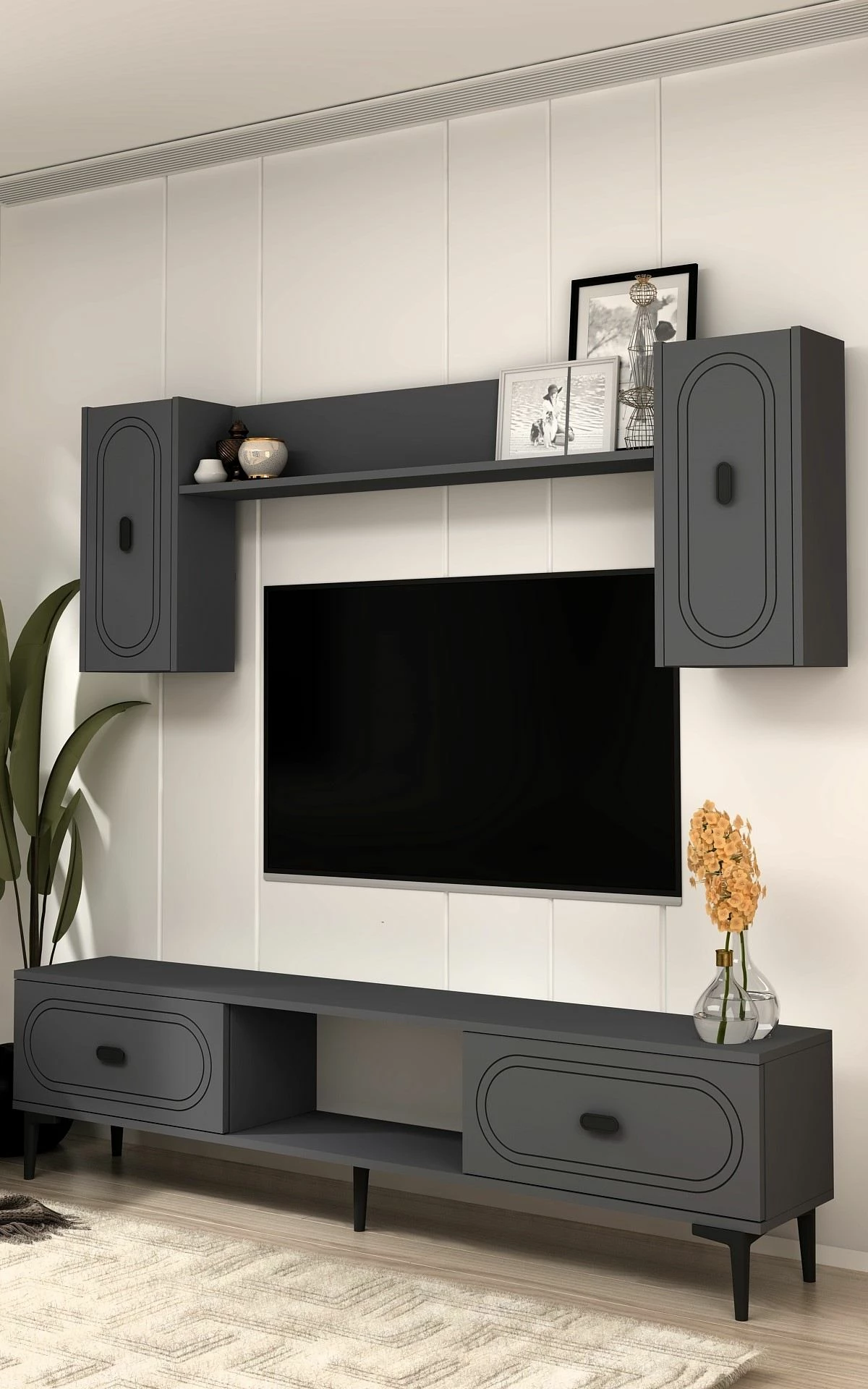 Njësi TV Skye Decor, ngjyrë antracit