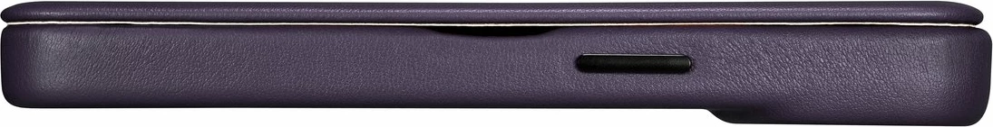 Mbështjellës iCarer CE Premium lëkurë, për iPhone 14 Plus, MagSafe, vjollcë e errët