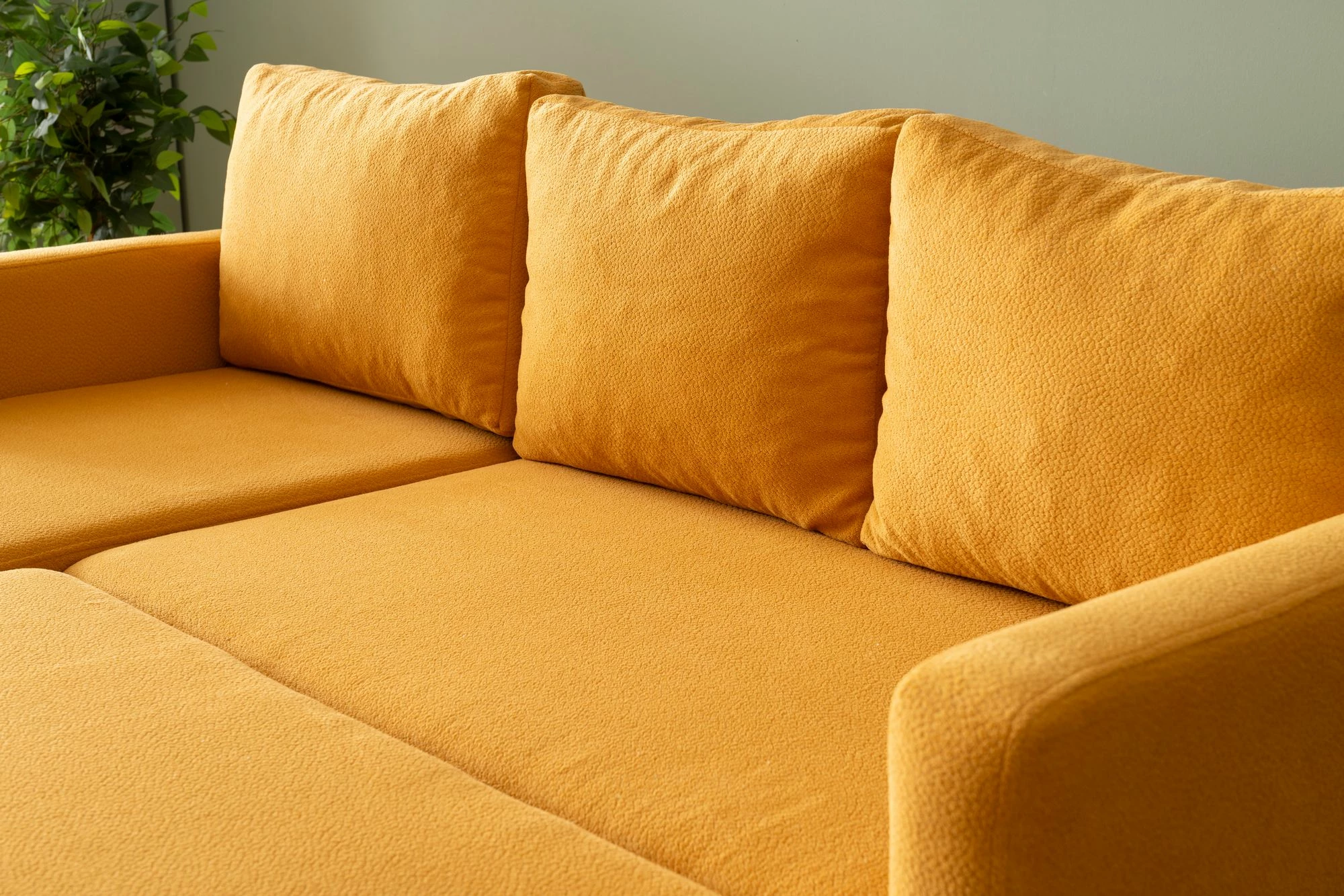Kënd-sofë krevati, ngjyrë mustard, Atelier del Sofa, Kado