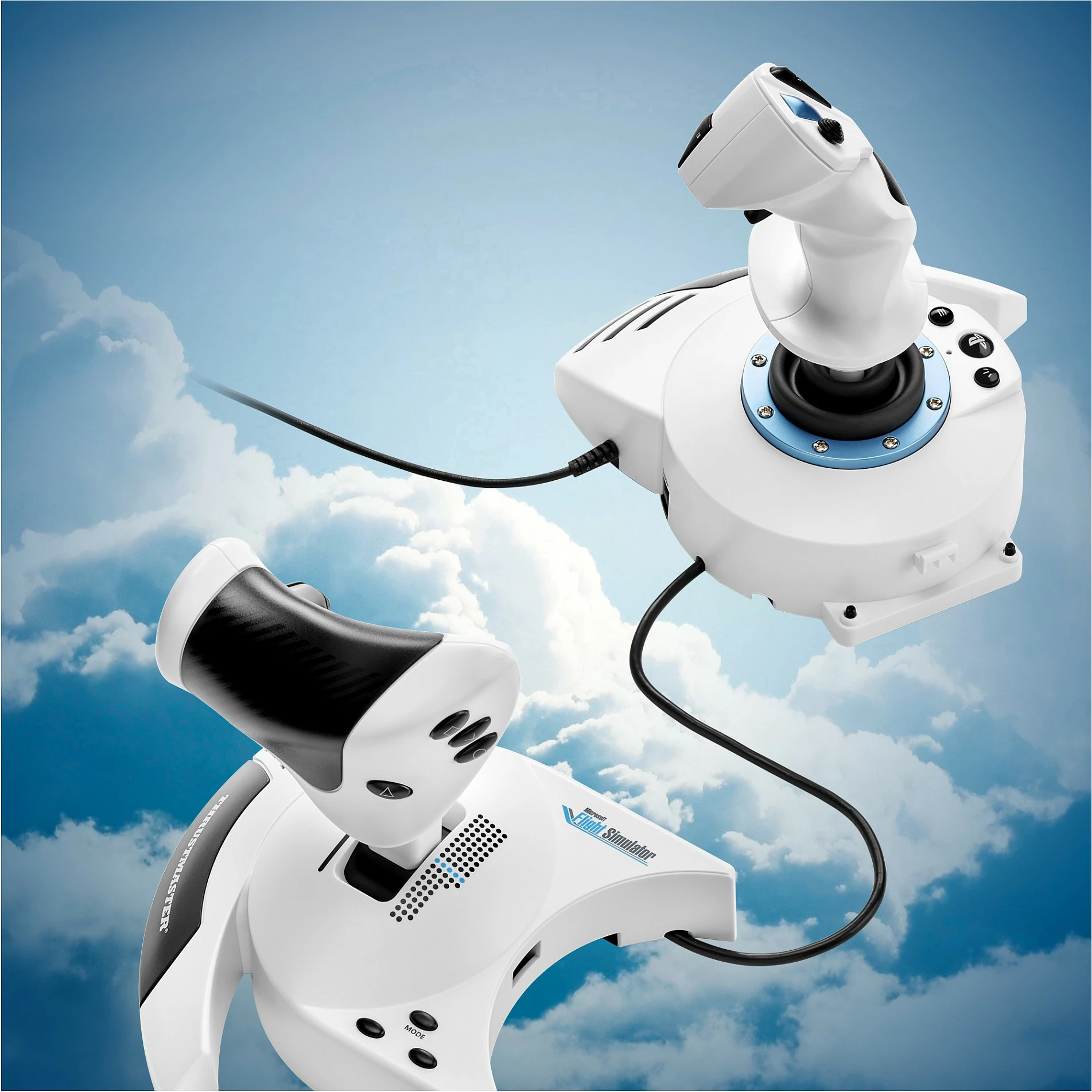 Joystick Thrustmaster T.Flight Hotas 5 MSFS Edition, USB, 14 butona, i bardhë