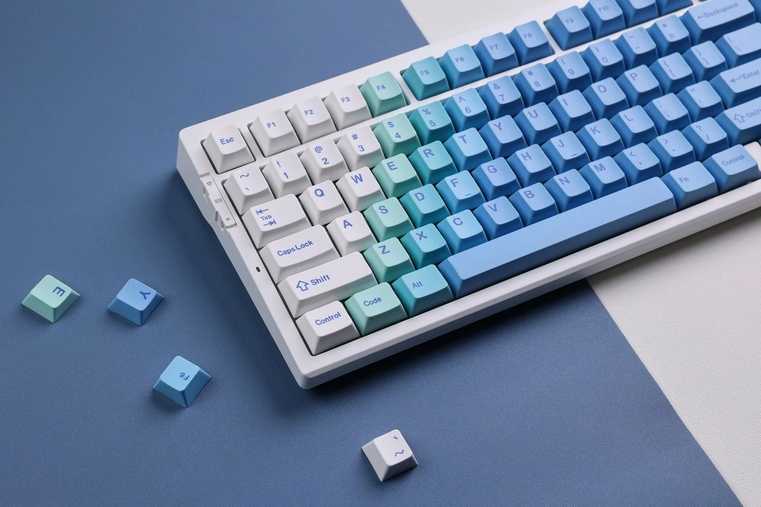 Tastierë gaming Mchose G75 Pro, mekanike 75%, wireless/USB-C, RGB, Blue